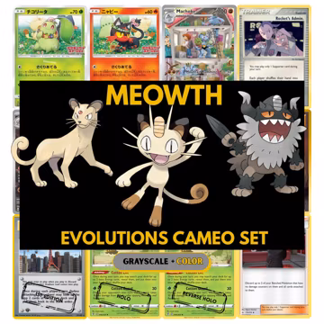 Meowth Evolutions Cameo Binder Cards, Persian and Perrserker Placeholders, Download + Printable PDF