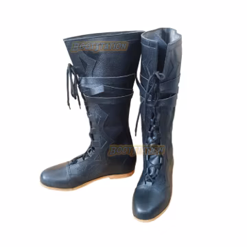 Handmade Leather Long Boots | Pirate Tall Boot, Riding Style | Medieval, LARP, Renaissance Festival Shoes