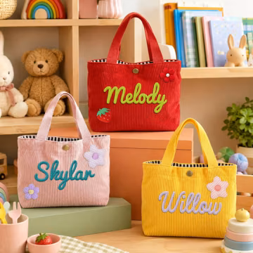 Personalized Kids Summer Vacation Beach Tote Bag,Custom Name Tote Handbag,School Gift,Childern Birthday Beach Party Gift,Mini Travel Handbag