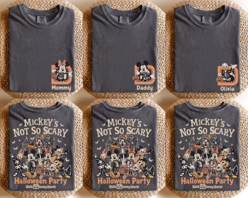 Custom Comfort Colors Mickey's Not So Scary Halloween Party 2026 Shirt, Disney World Halloween Shirt, Halloween Disney Family Shirt