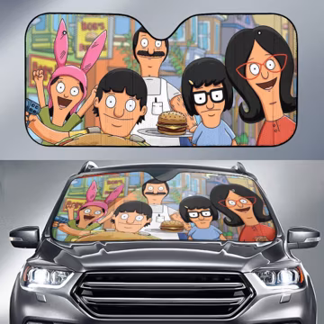 Bob's Burgers Car Sun Shade, Bob's Burgers SunShade, Bob's Burgers Car Decor, Bob's Burgers Car Shade, Bob's Burgers Auto Sunshade