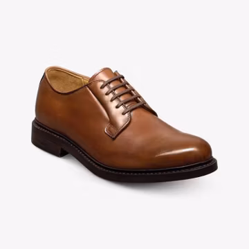 Men's Leather Derby Shoes | Plain Toe Dress Shoe | Formal Wedding Office Footwear | Handmade Lace Up Shoes