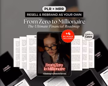 Financial Freedom PLR Ebook | Master Resell Rights | Editable Canva Wealth Building Guide | Lead Magnet