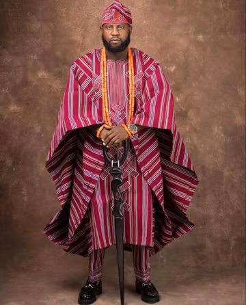 4pcs Asooke Agbada for Men | African Men Wedding Suit | African Men’s Clothing | Groomsmen Agbada | Traditional Wedding attire