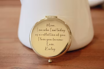 Personalized Compact Mirror, Mother of the Bride Gift, Gift for Mom From Daughter, Mother of Groom Gift, Pocket Mirror, Wedding Gift