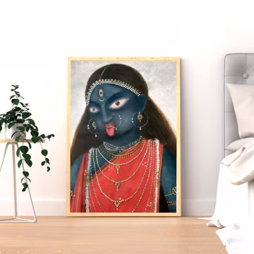 Kali Goddess Portrait Matte Vertical Poster | Hindu Deity Wall Art