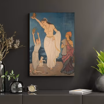 Classical Indian Dance Painting Matte Vertical Poster | Vintage Art Print