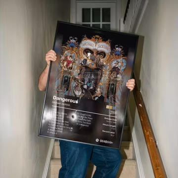 Michael Jackson Dangerous Album Poster - Free Worldwide Shipping - 80s Album Poster - Hip Hop Wall Art