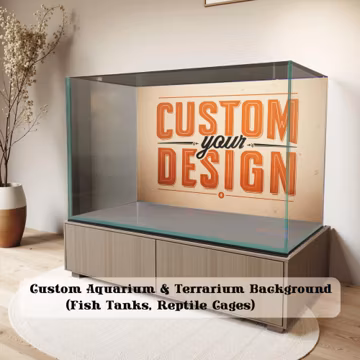 Custom Aquarium Background Sticker – Waterproof Vinyl Poster – Multiple Sizes-Fish Tank, Hamster Cage, Reptile Tank, Dollhouse Backdrop