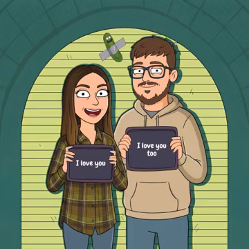 Custom Rick n Morty Style Portrait, Personalized Couple Illustration, Funny Anniversary Gift for Him or Her, Sci-Fi Digital Cartoon Art