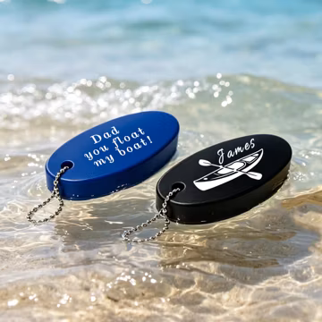 Custom Floating Keychain – Personalized Name, Waterproof Key Float for Boating, Father's Day Gift