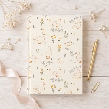 Duck Journal Hardcover Floral Lined Writing Paper Gift For Women Birthday Gift For Friend Journal For Sister Graduation Gift For Her
