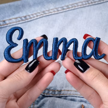 Personalized Embroidered Name Iron on Patch | Custom Name 3D Patches for Backpacks Hats Jackets