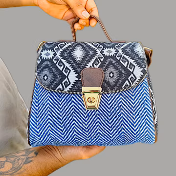 Jacquard Sling Bag: Boho Ethnic Crossbody with Tribal Print
