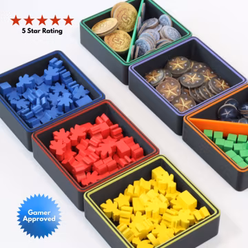Magnetic Board Game Tray with Felt Lining: Modular Token Organizer