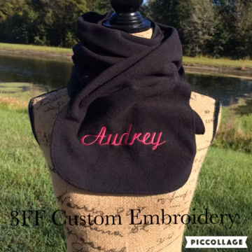 Personalized Monogrammed Fleece Scarf/Soft Monogrammed Fleece Scarf/Cute Scarf with Initials Embroidered
