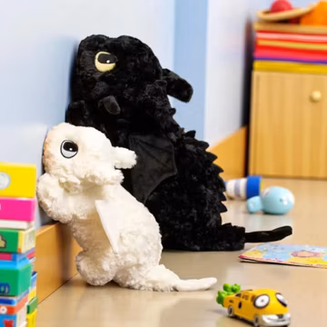 Dragon Plush Pillow β Soft Stuffed Animal Black or White