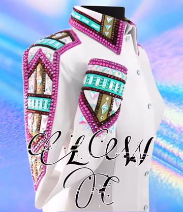 Western Show Shirt: Stretchable Rodeo Queen Showgirl Apparel