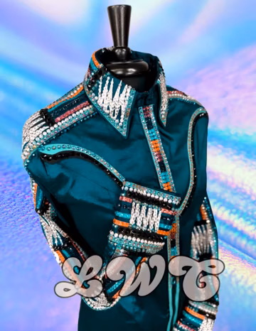 Western Show Shirt: Stretchable Rodeo Queen Horsemanship Apparel