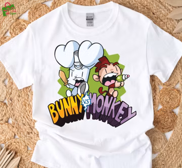 Bunny vs Monkey Tshirt, Teacher Gift Shirt, Book Day kids School Tshirt, Funny Bookish Tshirt, Library Lover Shirt, National Numeracy Tshirt