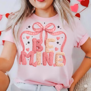 Love Knitted Lettering PNG • Pink Yarn Text Design • Valentine Sublimation • Digital Download • Transparent Background