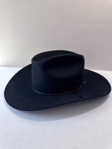 Vintage Black Felt Cowboy Hat | Moleskin Finish Western Fedora | Morris Men's Shop Chicago