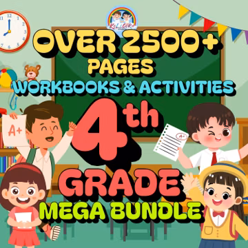 4th Grade Mega Workbook Bundle | Homeschool Printable Pack (PDF)