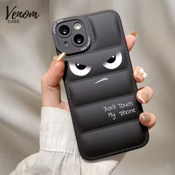 Funny Angry Face Phone Case, Black Cartoon Eye iPhone Case, Soft TPU Shockproof Cover, Anti Drop Protective Case, Gift for Her