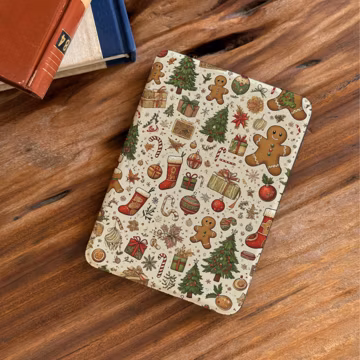 Christmas Gingerbread Magnetic Kindle and Kobo Case, Santa Ereader Cover, Fits Paperwhite Clara Sleeve