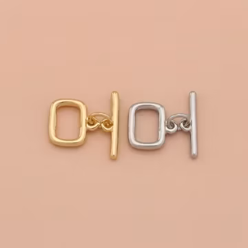 18K Gold Filled Square Toggle Clasp Pendant, Jewelry Connector Pendant, Clasp Charm for Necklace Bracelet Making
