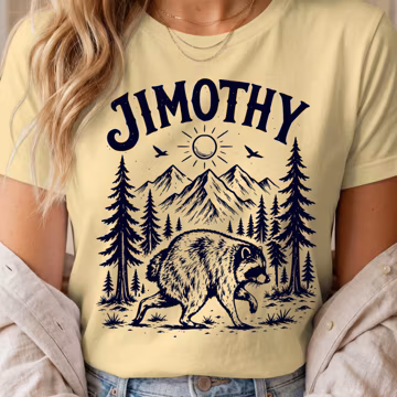 Jimothy Meme Forest Raccoon PNG SVG, Mountain Wildlife Vintage Nature Digital Download for Cricut
