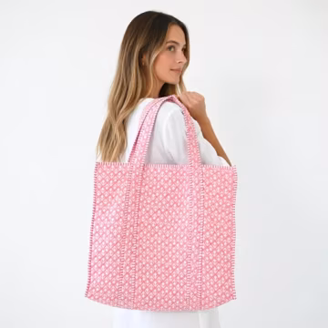 Bridesmaid Tote Bag Quilted Cotton Beach Bag Bridal Gift Boho Ethnic Shopper