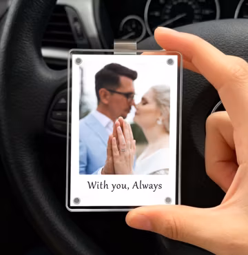 Personalized Anniversary Gift For Him,Custom Photo Car Visor Clip,Drive Safe Gift,Valentine's Day gift for him,Couples Keepsake Unique Gift