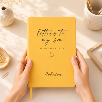 Letters to My Son Notebook, Personalized Dear Son Journal, Memory Keepsake Book, Custom Name Journal Gift, Baby Shower Gift, Gift for Son