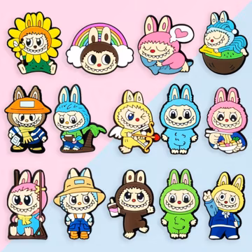 14 Pcs Cute Cartoon Shoe Charms Set | Colorful Character Charms for Clogs & Sandals | Fun PVC Shoe Accessories | Gift for Kids , Adults