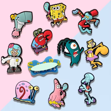 11 Pcs Cute Cartoon Sea Shoe Charms Set, Colorful PVC Clog Charms, Fun Ocean Character Shoe Accessories for Kids & Adults