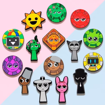 15 Pcs Colorful Monster Friends Shoe Charms Set | Cute Cartoon Creatures for Clogs | Fun Party Gift Accessories for Kids & Collectors