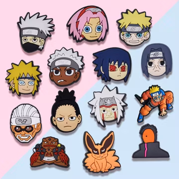 14 PCS Anime Ninja Style Shoe Charms Set | Shinobi Warrior Inspired PVC Charms for Clogs & Sandals | Fun Gifts for Anime Lovers