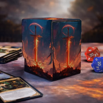 MTG Deck Box,Ash Purgatory Blade, Commander Storage for Magic the Gathering Cards