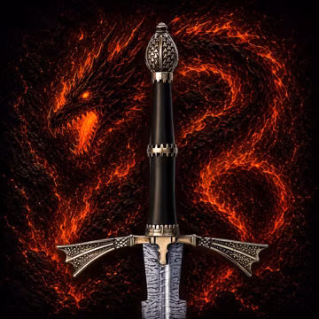 Daemon Dark Sister Valyrian Sword Replica | Dragon Rider Fantasy longsword | Collectible Gift For him