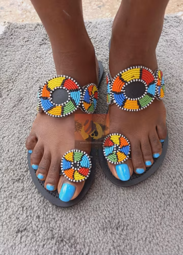 Summer Gladiators for Her, Maasai leather sandals, Handmade Footwear Slippers