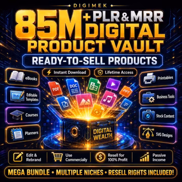 85M+ Ultimate PLR MRR Digital Bundle: Ready-to-Sell Products