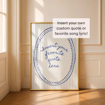 Custom Lyrics Print - Personalized Quote Sign - Anniversary Customs (Framing Available)