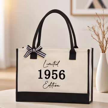 1956 Limited Edition Tote Bag, 70th Birthday Gift for Woman