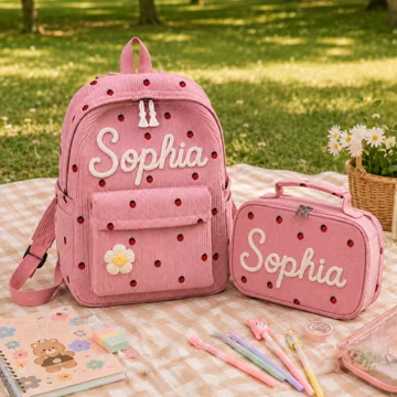 Personalized Backpack and Insulated Lunch Bag Set, Custom Children Preschool Bag, Back to School Gift for Boys Girls, Student Gift with Name