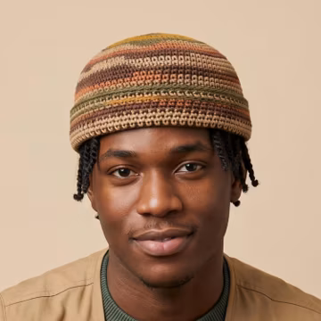 Handmade Cotton Crochet Docker Cap: Fisherman Beanie Skullcap