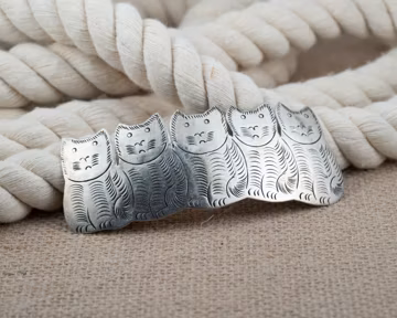 Vintage Tin Cat Hair Clip – Five Cats Barrette