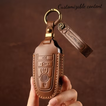 Handmade Leather Car Key Cover Ford Bronco F150 Explorer Mustang Escape Mach E F250 Truck King Ranch Expedition- Customizable Gift