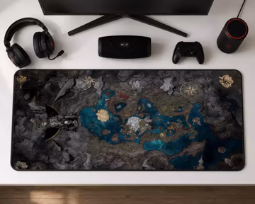 Clair Obscur Desk Mat, Expedition 33 Map Mousepad, Maelle Sciel Esquie Gift