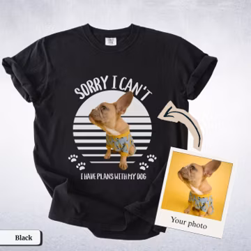 Custom Dog Photo Shirt, Personalized Pet Portrait Tee